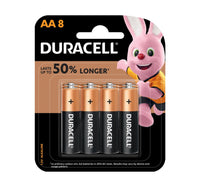 Duracell Type AA Alkaline Batteries, pack of 8