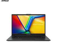كمبيوتر محمول ASUS Vivobook Go 14، معالج AMD Ryzen 5 7520U، ذاكرة وصول عشوائي (RAM) سعة 8 جيجابايت، وقرص تخزين SSD سعة 512 جيجابايت، أسود، E1404FA-NK185W