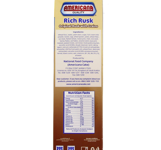 Americana Rich Rusk 385 g