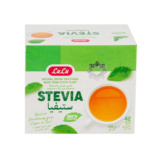 LuLu Stevia Zero Calories Sweetener Sticks 42 x 2.5 g Lulu Hypermarket