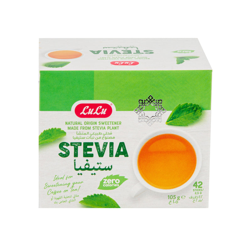 LuLu Stevia Zero Calories Sweetener Sticks 42 x 2.5 g Lulu Hypermarket