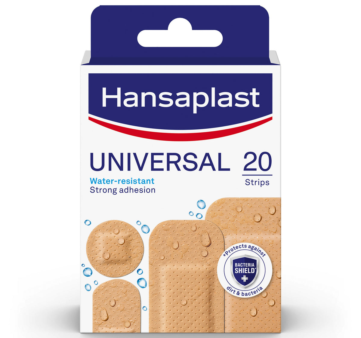 Hansaplast Universal Wound Plasters Water-resistant Strong Adhesion 20 pcs