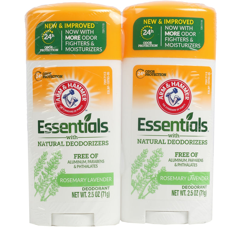 Arm & Hammer Essentials Rosemary Lavender Deodorant Stick 2 x 71 g