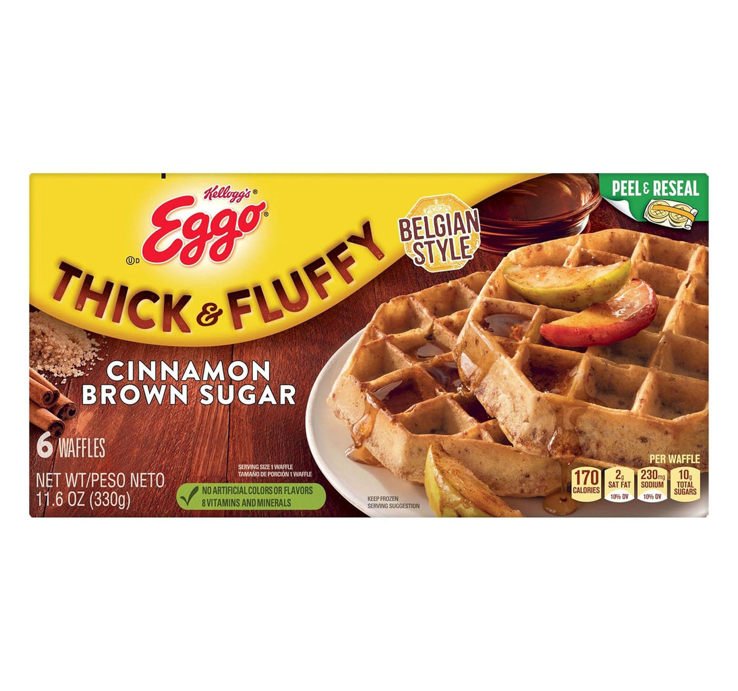 Kellogg's Eggo Thick And Fluffy Cinnamon Brown Sugar Waffles 330 g Lulu Hypermarket