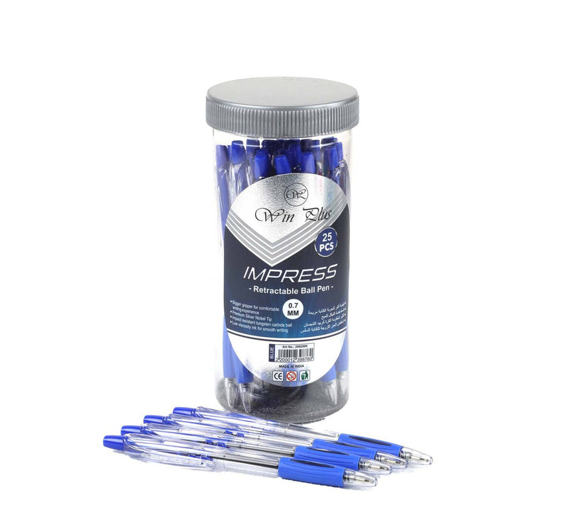 Win Plus Pen Blue Impress 0.7mm 25s
