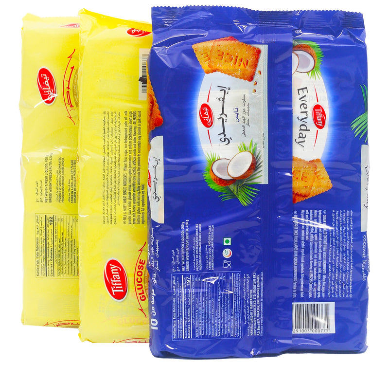 Tiffany Glucose Biscuits 40 g 2 x 10pcs + Nice Biscuits 10 x 40 g