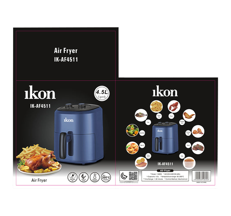 Ikon Air Fryer, 4.5L, 1400W, IK-AF4511