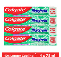 Colgate Max Fresh Clean Mint Toothpaste Value Pack 4 x 75 ml