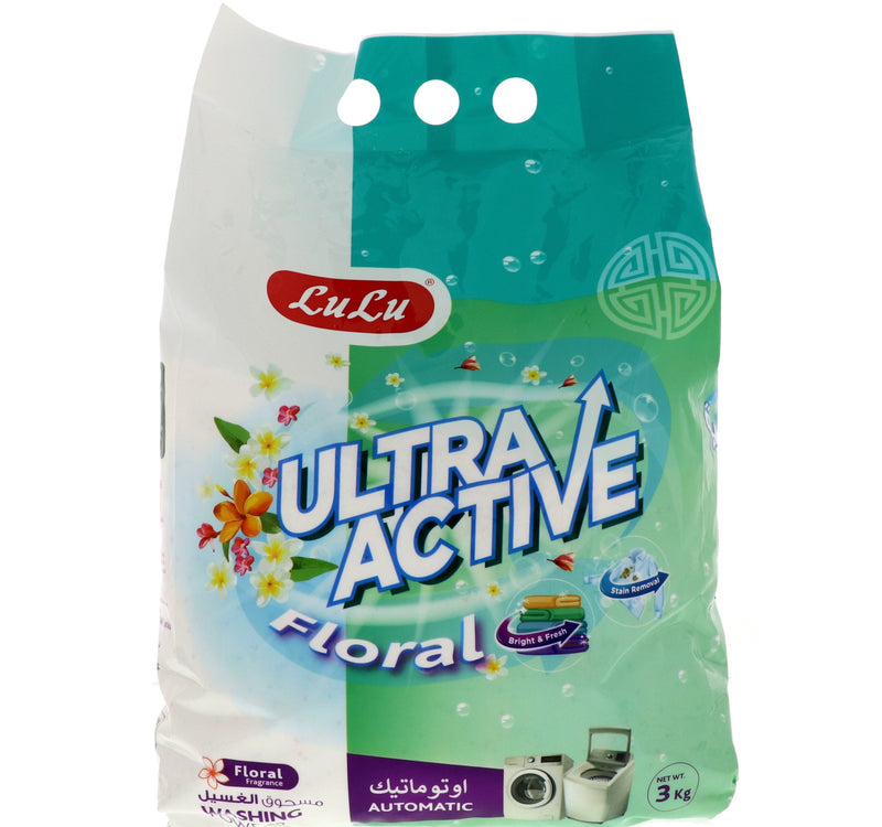 LuLu Ultra Active Automatic Floral Washing Powder 3 kg