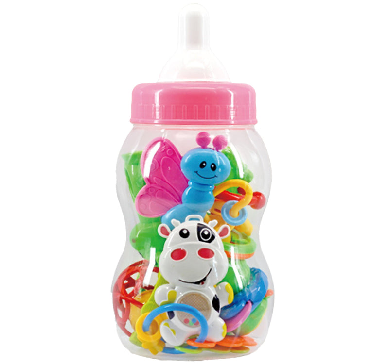 First Step Baby Feeding Bottle with Rattle Set, BM5300-4 A25