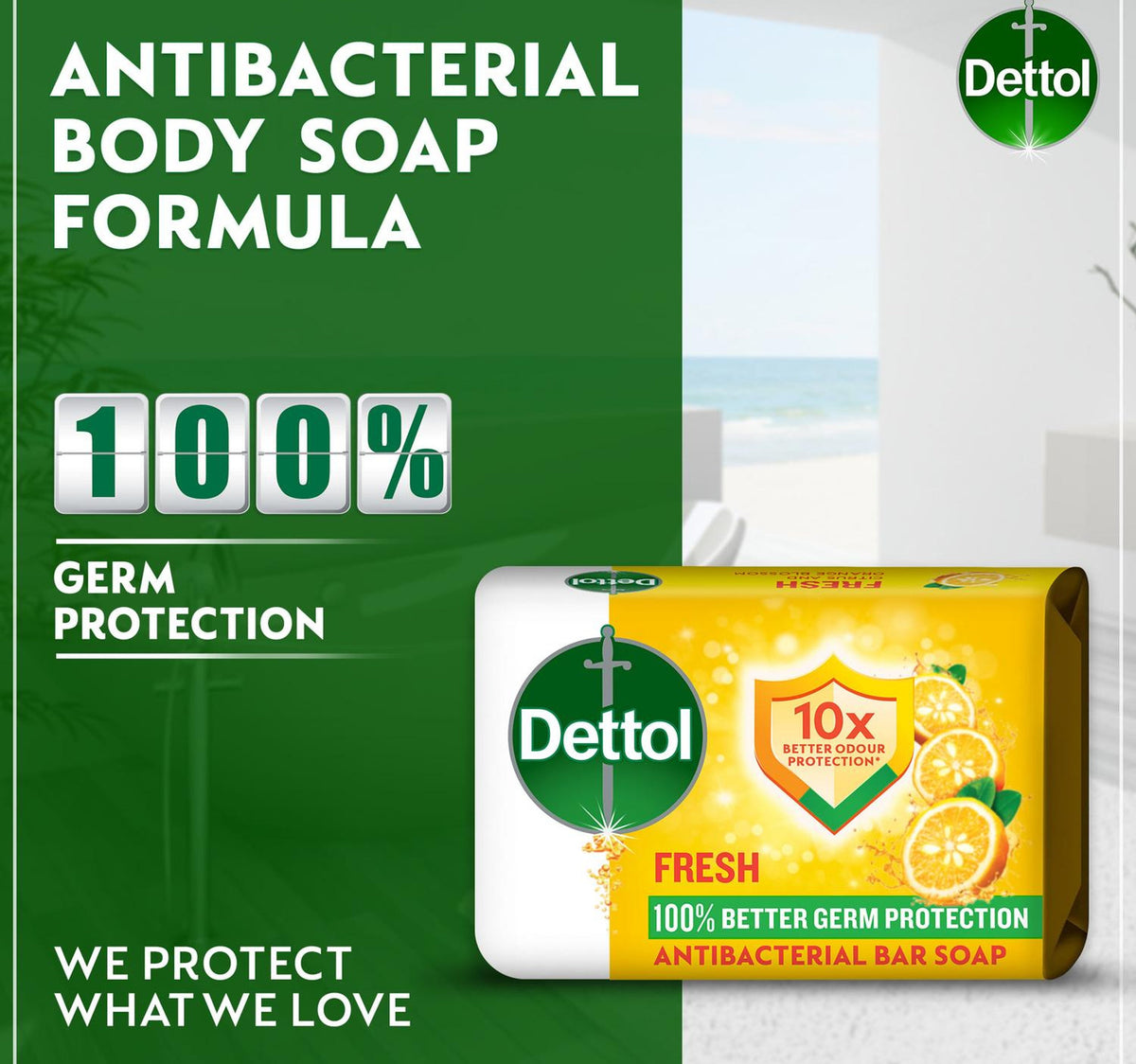 Dettol Fresh Bathing Soap Citrus & Orange Blossom Scent 120 g