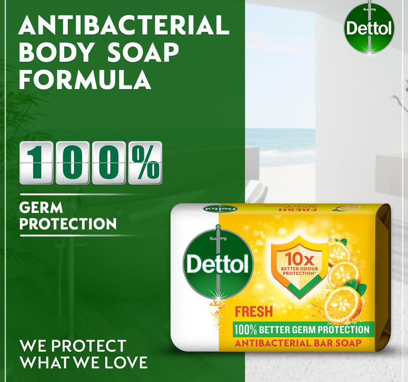 Dettol Fresh Bathing Soap Citrus & Orange Blossom Scent 120 g