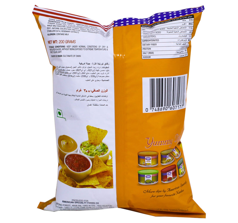American Specialty American Cheese Corn Tortilla Chips 200 g