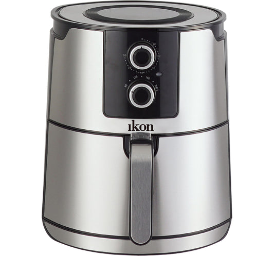 Ikon Air Fryer, 6.5 L, Black/Silver, IK-AF605Y