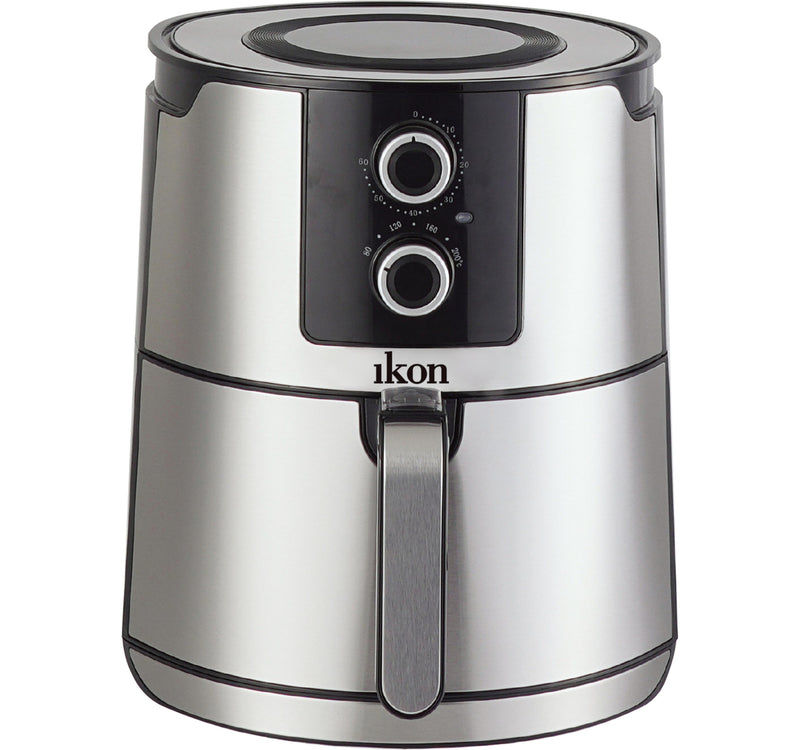 Ikon Air Fryer, 6.5 L, Black/Silver, IK-AF605Y