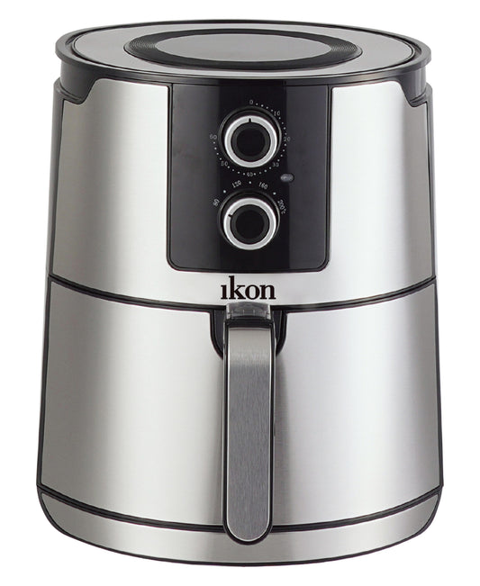 Ikon Air Fryer, 6.5 L, Black/Silver, IK-AF605Y