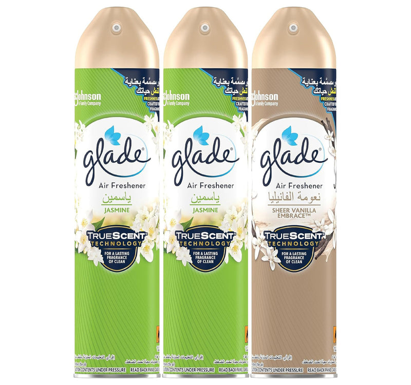 Glade Jasmine + Sheer Vanilla Embrace Air Freshener Value Pack 3 x 300 ml