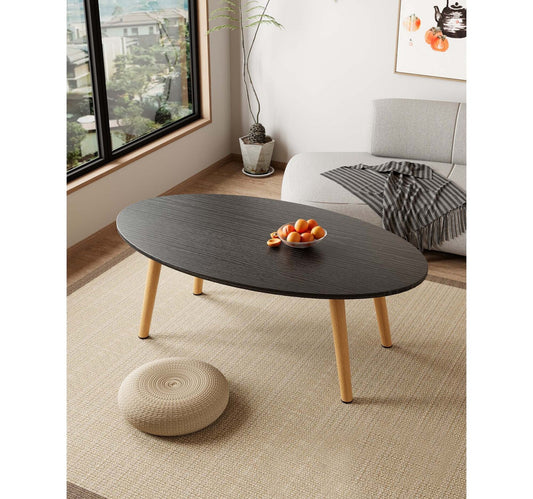 Golden Wheat Tea Table, 120cm, Black