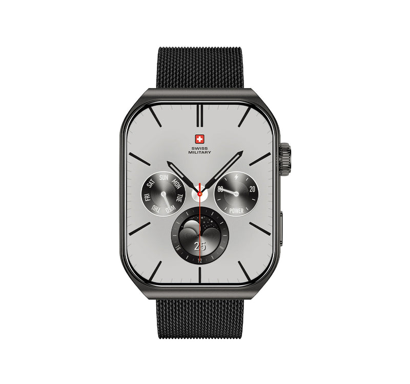 Swiss Military Smart Watch Alps 3 Gun Metal Stainless Steel Lulu Hypermarket