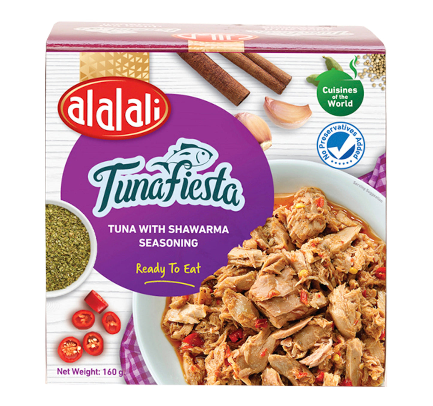 Al Alali Tunafiesta Tuna With Shawarma Seasoning 160 g Lulu Hypermarket