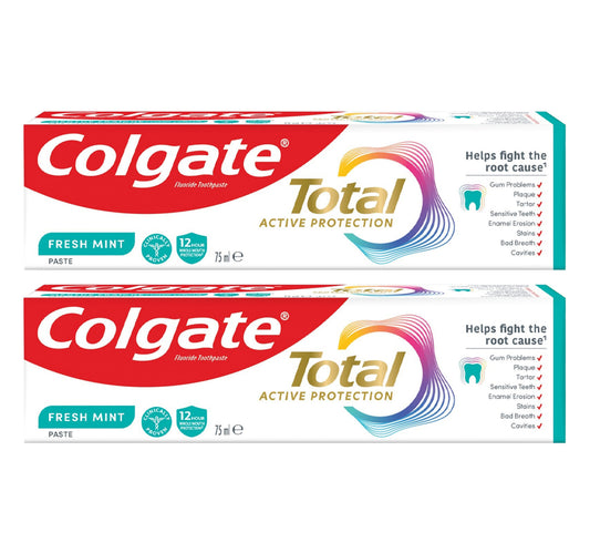 Colgate Total Active Protection Fresh Mint Toothpaste 2 x 75 ml