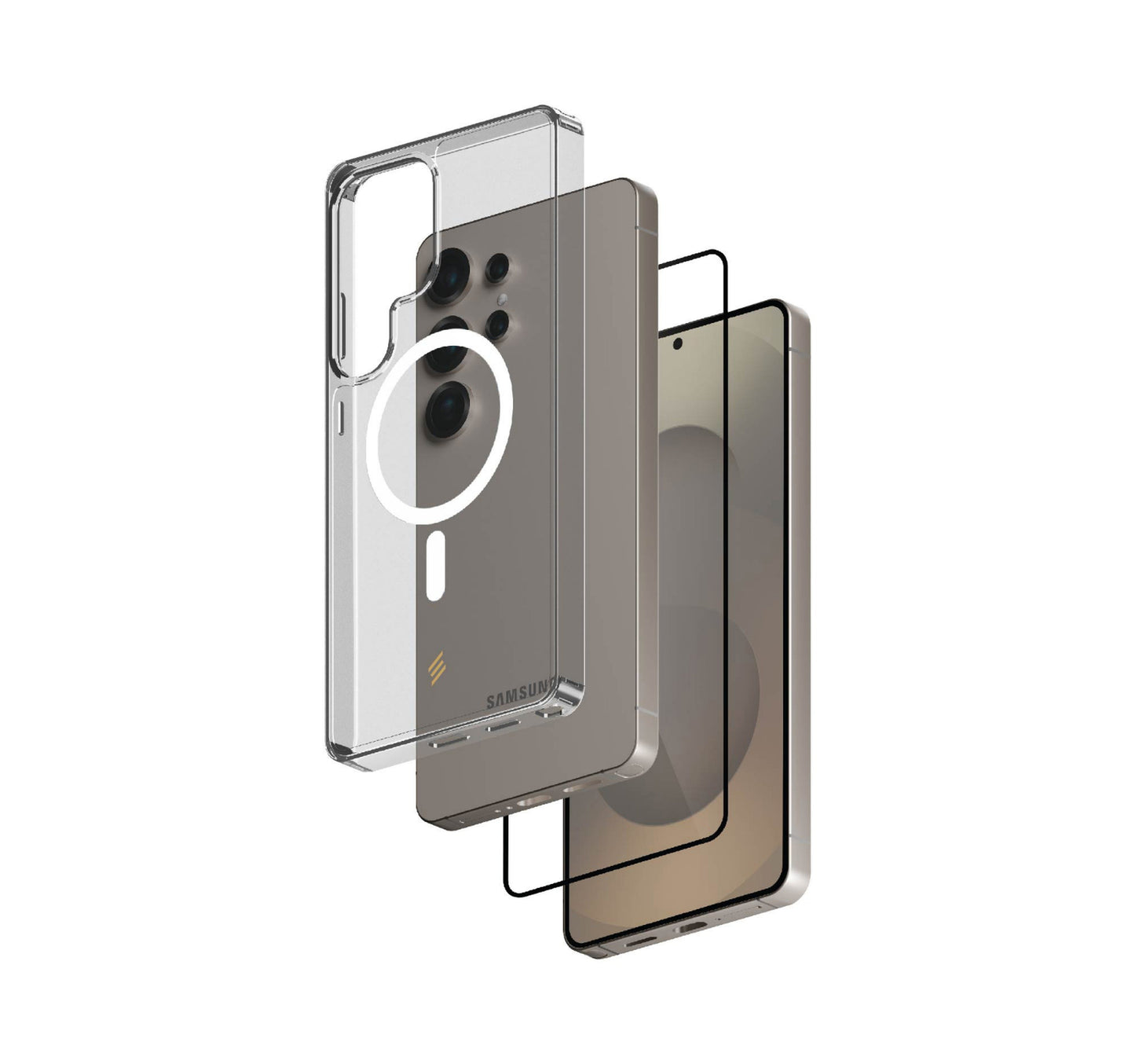 Smartix Samsung Galaxy S25 Ultra Magnetic Clear Case + Screen Protector IGS25ULM GBN Lulu Hypermarket
