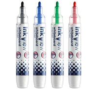 Uni-Ball Inkview Whiteboard Marker Pens, 4 pcs, Multicolor, PWB-202