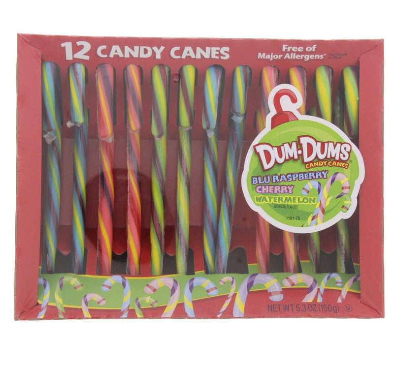 Spangler Candy Canes Raspberry Cherry and Watermelon 150 g Lulu Hypermarket
