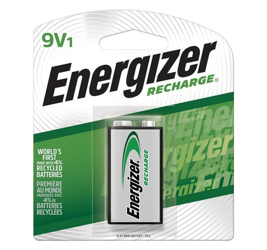 Energizer Recharge 9V Alkaline Battery 1pc