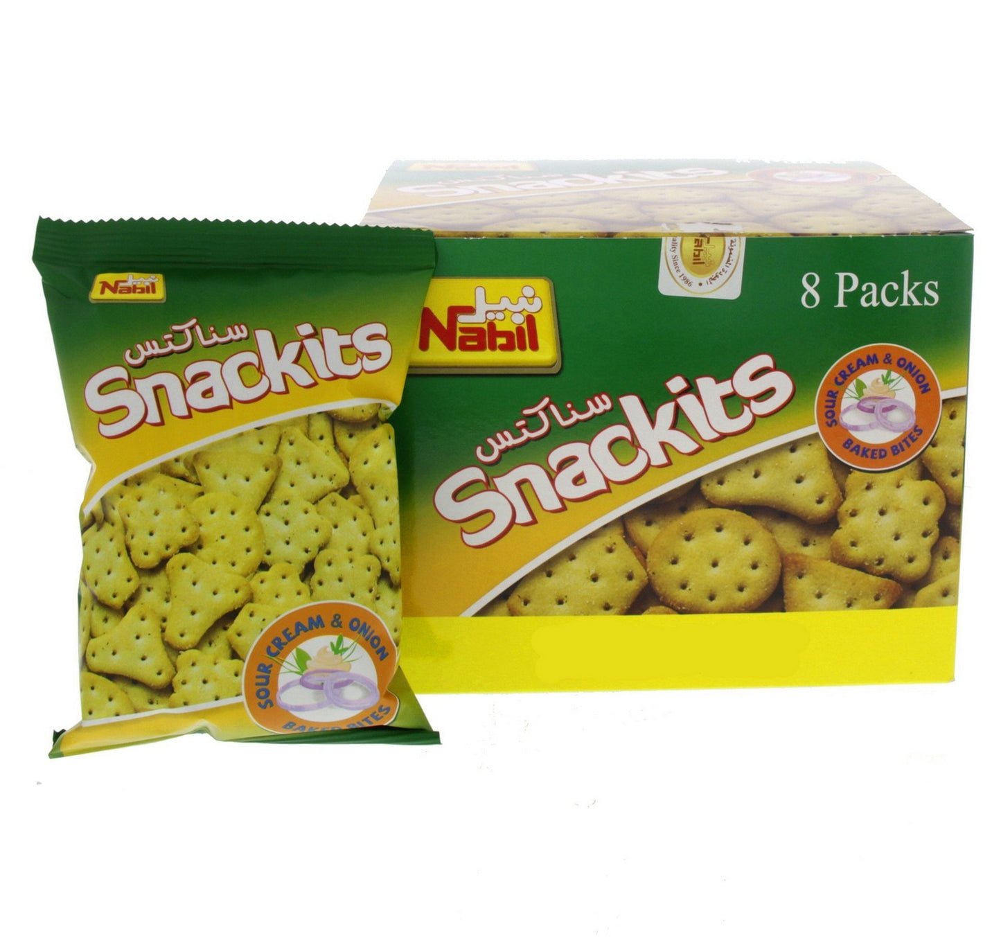 Nabil Snackits Sour Cream And Onion Crackers Value Pack 8 x 26 g Lulu Hypermarket