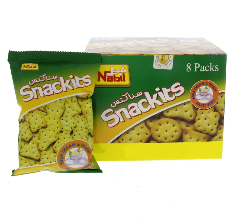 Nabil Snackits Sour Cream And Onion Crackers Value Pack 8 x 26 g Lulu Hypermarket