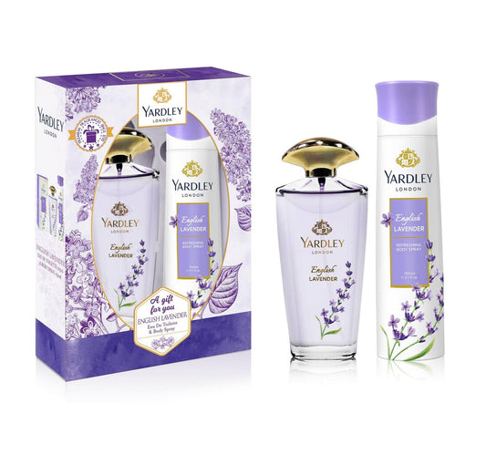 Yardley London English Lavender Perfume EDT 125 ml + Refreshing Body Spray 150 ml