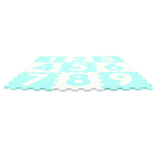 Sunta Puzzle Mat, Pack of 9, White/Green, 1001/9B3(AB)WH/GR