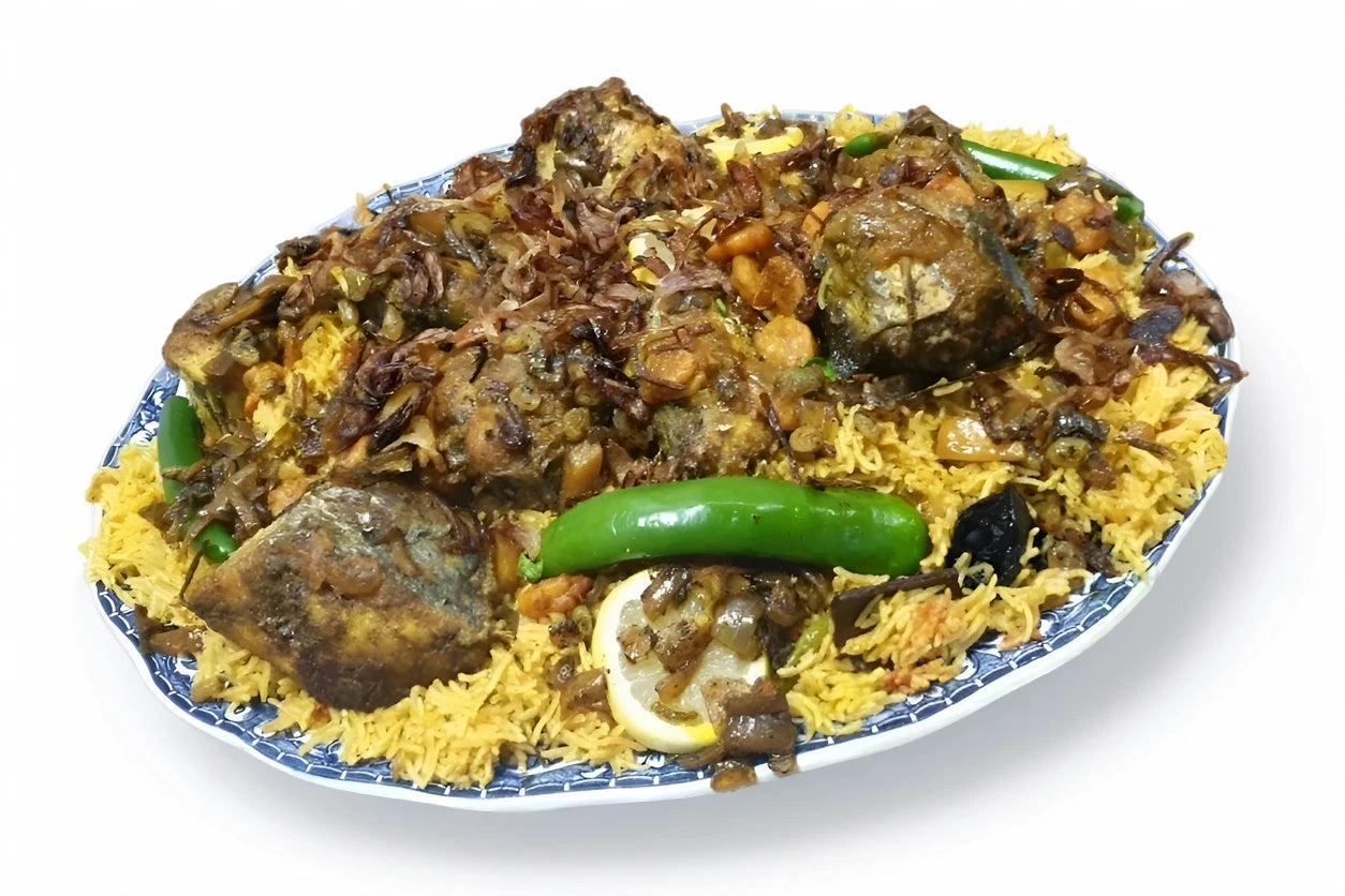Kan'ad Fish Machbos with Shrimps Al Lulu Kitchen