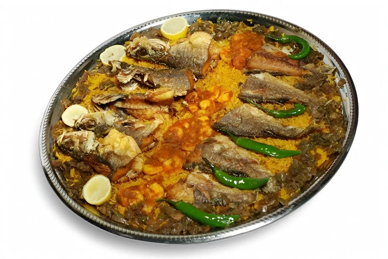 Seabass Fish Machbos with Shrimps Al Lulu Kitchen