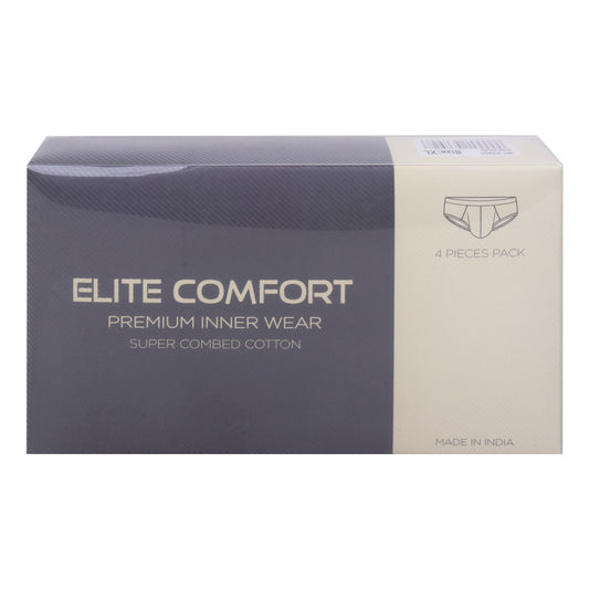 Elite Comfort Combed Cotton Men's Brief, XL, 4 pcs, Assorted