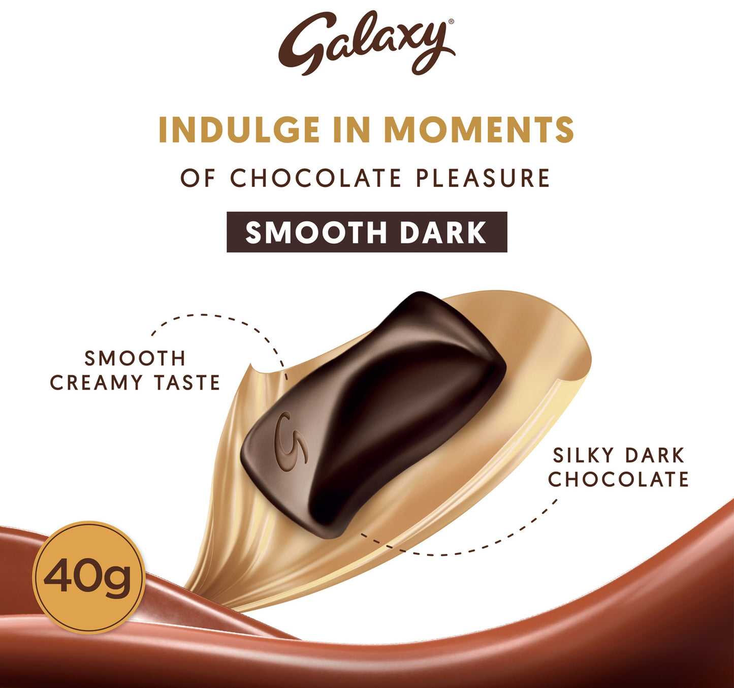 Galaxy Smooth Dark Chocolate Bar 40 g
