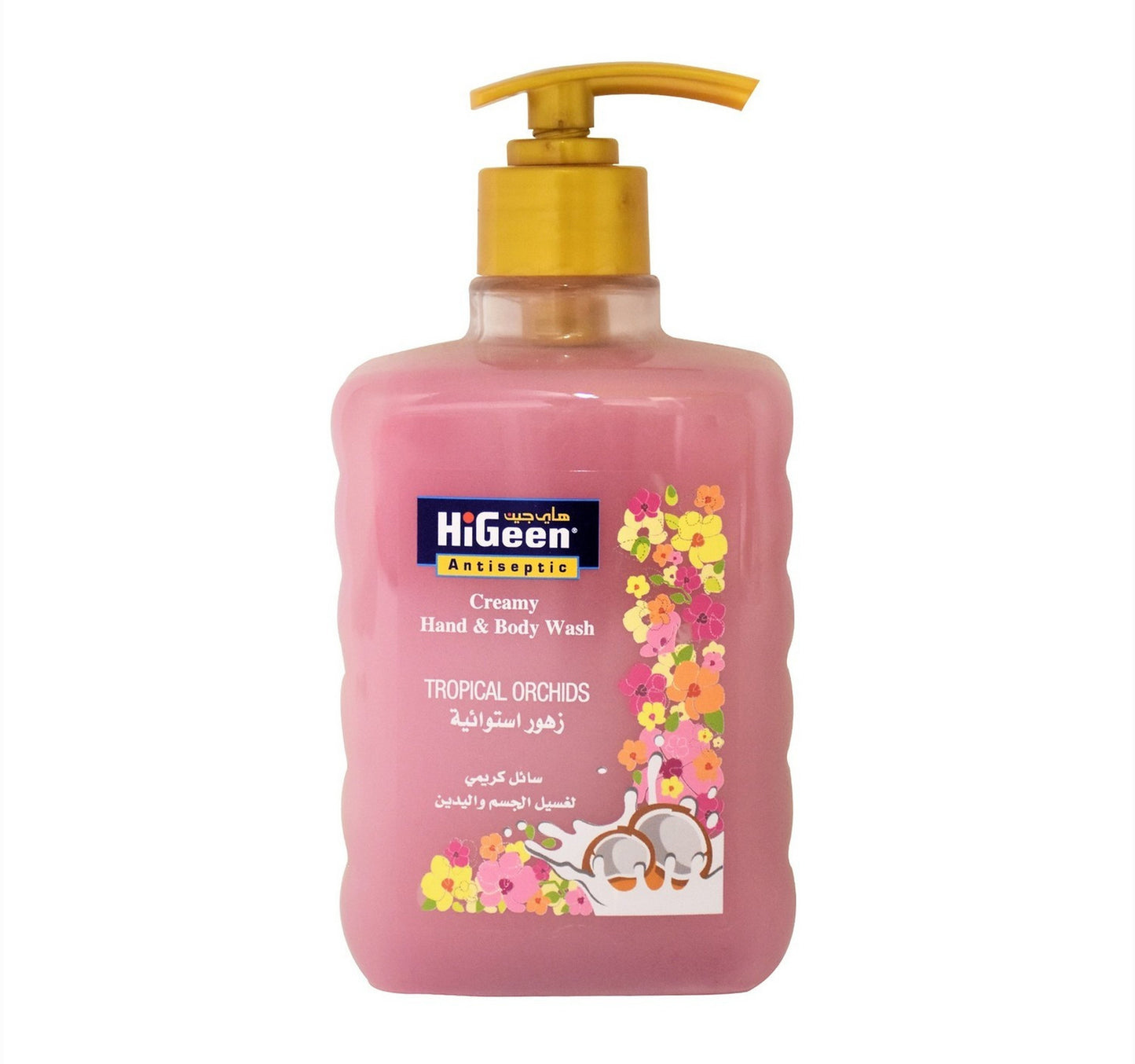 Hi Geen Antiseptic Creamy Hand & Body Wash Tropical Orchids 500 ml