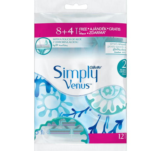 Gillette Simply Venus 2 Disposable Razor 8+4