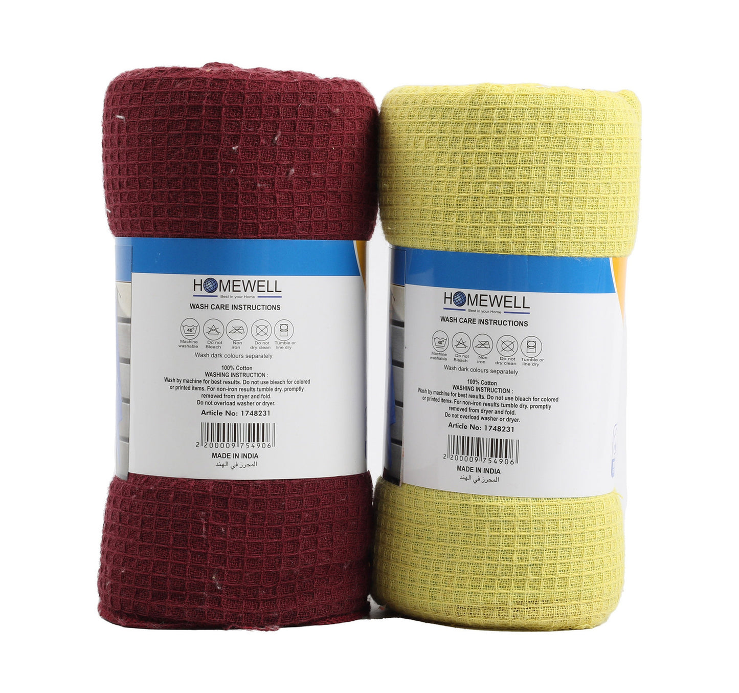 Homewell Kitchen Towel 40 x 60cm 8pcs Set Waffle Assorted