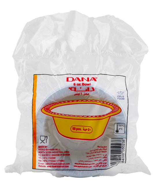 Dana Plastic Soup Bowl 6oz 50 pcs
