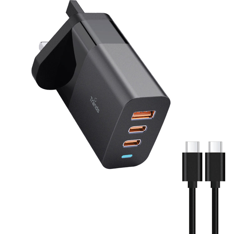 Trands 65W GaNFast Charger, Black, TR-AD9386 Lulu Hypermarket