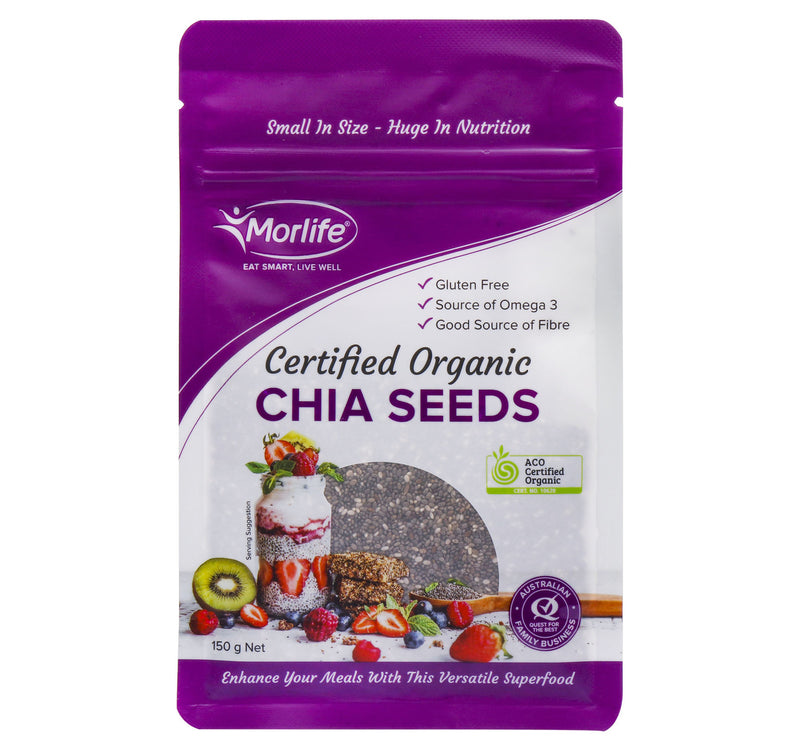 Morlife Organic Chia Seeds 150 g