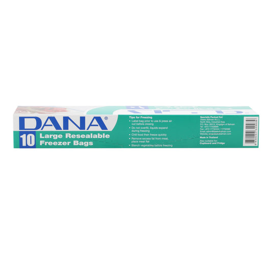 Dana Large Resealable Freezer Bags 10 pcs