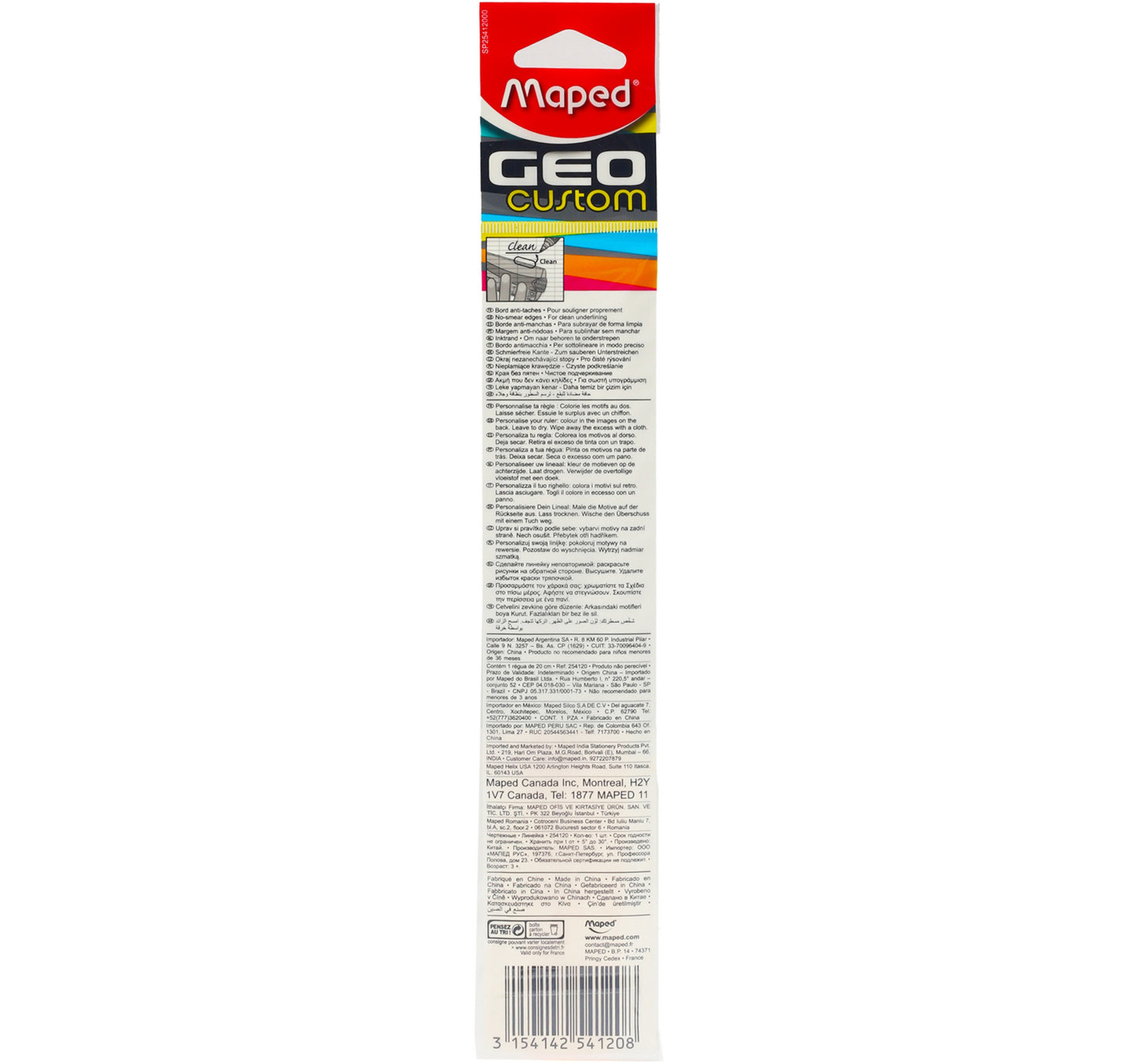Maped Ruler 20cm MD-254120