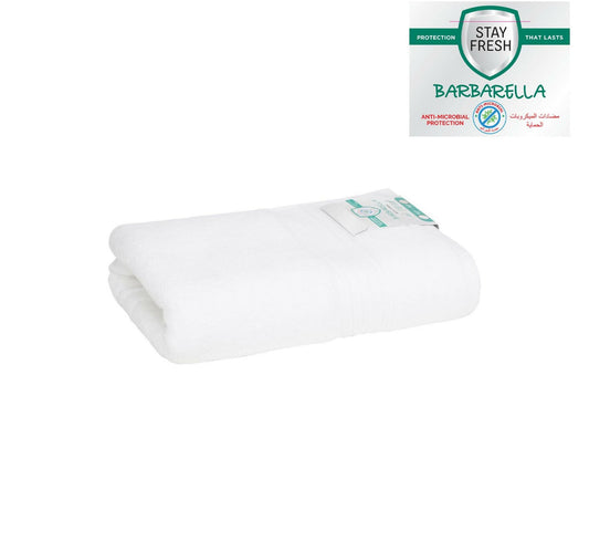 Barbarella Anti-Microbial Bath Towel, 70 x 140 cm, White