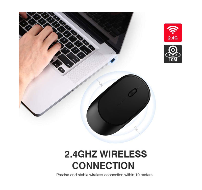 Trands 2.4G Wireless Portable Mouse for laptop, desktop and PCs, Plug and Play Optical Mouse MU257