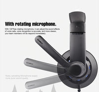 Trands USB Stereo Wired Headset Gaming Headphones with Noise Cancelling Microphone TR-HS799, Black