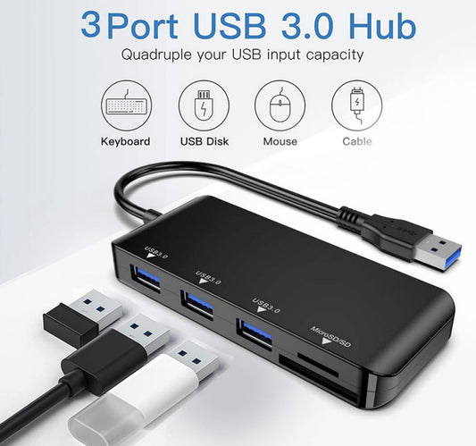 Trands 5in1 USB Card Reader, Black, TR-CR217