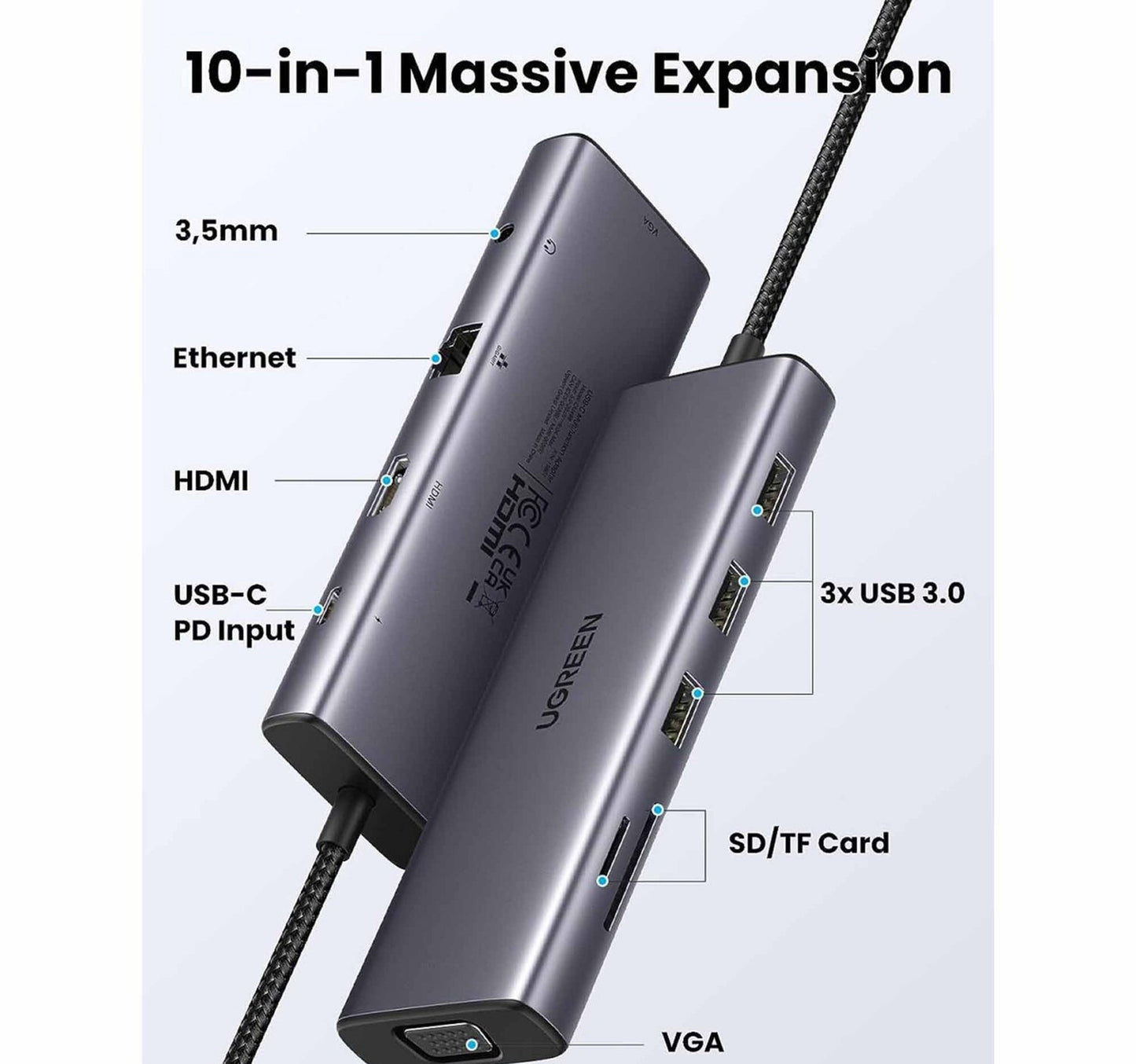 Ugreen 10in1 USB-C HubCM498-15601